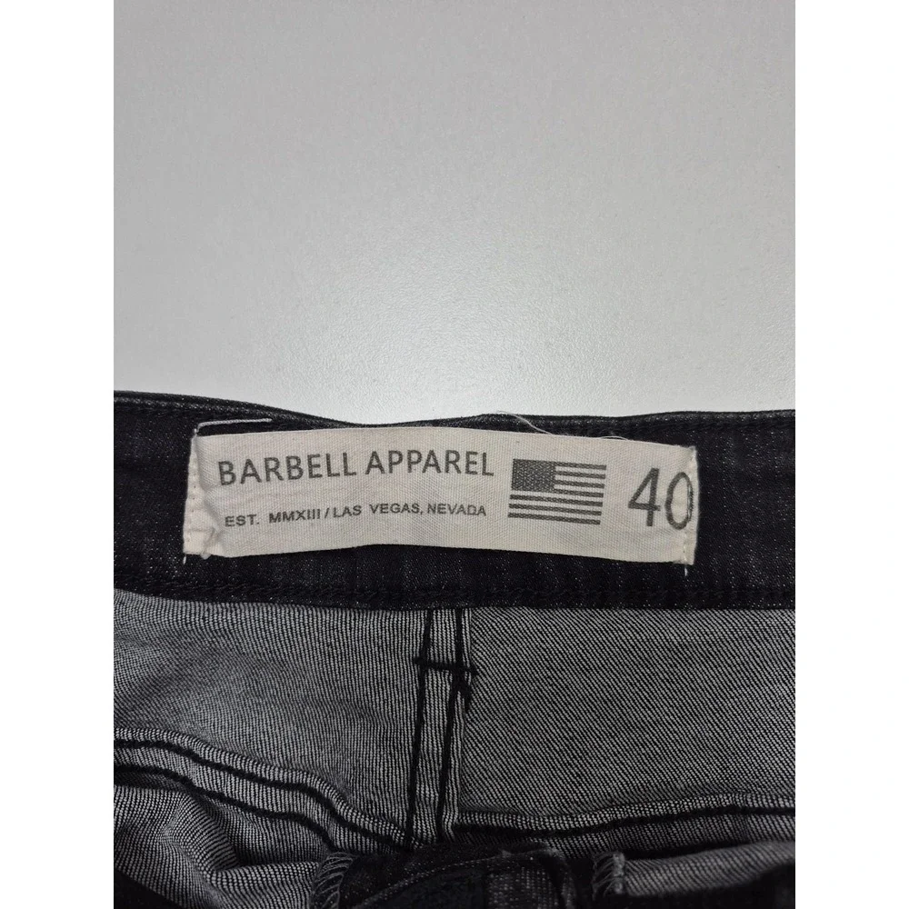 Barbell Apparel Jeans Mens 40x34 Charcoal Gray Athletic Straight Stretch Denim